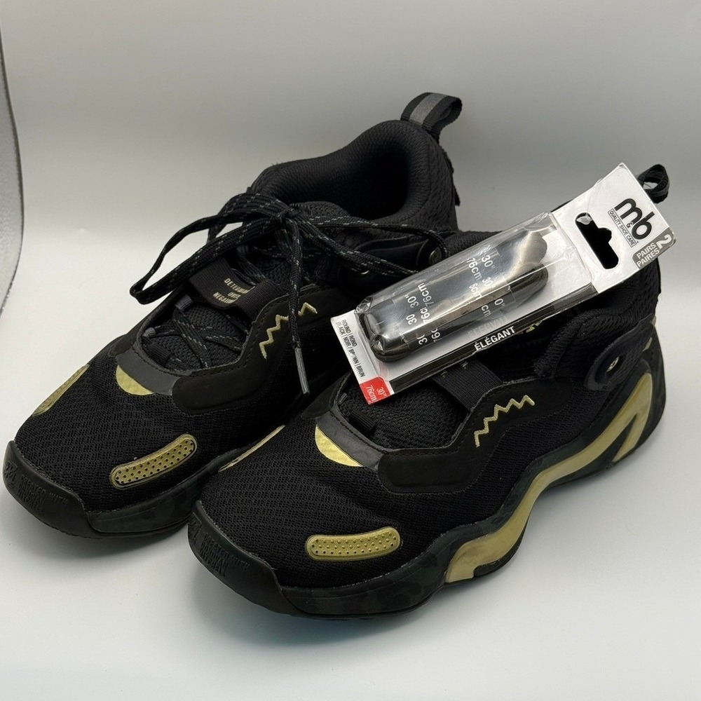 Adidas Donovan Mitchell DON Issue‎ 3 Black Gold Basketball Shoes Mens 5.5 AS IS
